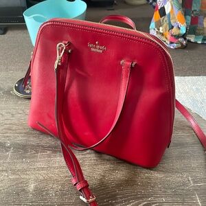 ♠️ Kate Spade ♠️ NWOT leather red bag with removable crossbody strap